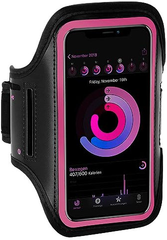 ONEFLOW Workout Case für Honor X8a Sportarmband zum Joggen mit Touch Fenster, Handy Armband für Sport und Outdoor, Handyhalterung für den Arm, Lauftasche Jogging, Pink