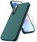 Vansdon Cover Compatibile con Samsung Galaxy A55 5G, 2 Pellicola Protettiva in Vetro Temperato, Gomma Gel di Silicone Liquida Antiurto Custodia - Verde Notte