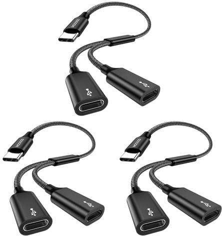 MOGOOD Cavo Splitter Type C (non per Monitor) USB C Maschio a 2 USB C Femmina Convertitore per Laptop, PC, Macbook