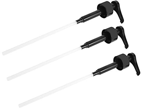Turodeuo 3 Pcs 1 Liter Dispenser Syrup Pump Black Liquid Dispenser for Syrup 10Ml Juice Bottle Dispenser Pump