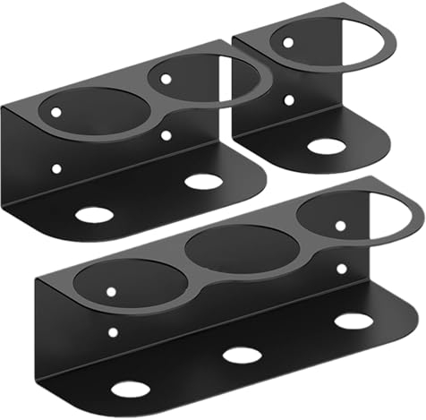 1/3 Spray Bottle Hanger - Steel Spray Bottle Holder Wall Mount, Aerosol Cans Rack | Auto Cleaning Detailing Tools Hanger, Worrkspace Paint Spray Bottle Rack for Garage (3 sizes)