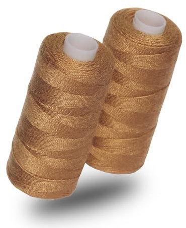 Lialina Jeans oro - Filo per macchina da cucire - 2 x 150 m - Oeko-Tex - Cuciture come nell'originale - Jeans set extra forte n. 36 - Filo di jeans per macchina da cucire