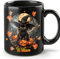 Smile lab Tasse d'Halloween Personnalisée, Tasse Chat Noir avec Nom, Cadeaux d'Halloween Personnalisés, Tasses en Céramique d'Halloween pour Hommes, Femmes