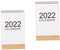 2 Stück 2022 2022 Tischkalender, Stehkalender, Schreibtischunterlage, Kalender für Kühlschrank, 2022, akademischer Kalender, Schreibtischkalender, Fengshui-Kalender, Büro, kleiner Kalender, Papier,