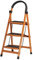 Trittleiter 3 und 4 Stufen aus Eisen, Trittleitern für den Heimumzug, verstärkte stabile Trittleitern, mehrere Farben, Tragkraft: 150 kg, Haushaltsleiter/Orange/41 x 59 x 117 cm
