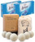 Lenor Tumble Dryer Sheets (2 Pack) + Wool Dryer Balls for Laundry UK | Scented Tumble Dryer Sheets & Eco-Friendly Fabric Softener Bundle | Tumble Dryer Scent Booster & Cleaner