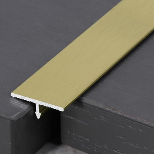 3 Pièces Jonction Plan de Travail, Baguette Sol Stratifié, Bande de Transition le Sol, Barre en T Aluminium, Barre de Seuil Aluminium pour Profile de Finition Carrelage, Joints de Sol(Bronze,Width 15M