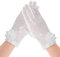 HaiFafafaing Blumen Spitze Handschuhe Kurze Spitzenhandschuhe Schwarz für Teeparty Halloween Damen Kurze Spitzenhandschuhes für Hochzeit Opernessen Halloween(Weiß)