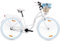 Goetze Style 28 Zoll Damen Citybike, 18 Zoll Aluminiumrahmen, Tiefeinsteiger, 3-Gang Nabenschaltung, Rücktrittbremse, LED-Beleuchtung, Gepäckträger, Komfortsattel, Rattankorb mit Stoffeinsatz!