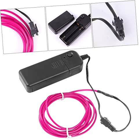 Alipis Fil Lumineux Électroluminescent Câble Lumineux à Stroboscopie Décoration sans Batterie pour Cosplay et Ambiance Festive