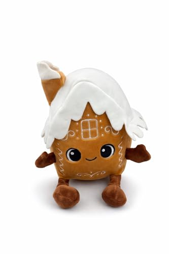 Generisch Plüschtier Lebkuchenhaus 19 cm – Süßes Kawaii Kuscheltier – Weiches Stofftier Deko