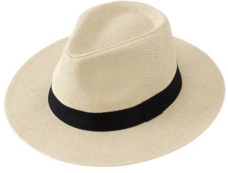 Chapeau de soleil d'été 2026 pour homme à large bord en paille Chapeau de cowboy respirant Chapeau de plage pour l'extérieur Voyage Pêche Jardinage
