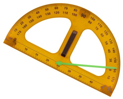 HOODANCOS Plastic Math Protractor for Teaching 50cm Half Circle Geometry Ruler Non-Magnetic Angle Measuring Tool for Classroom Use