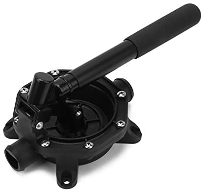 Pompa di sentina a diaframma manuale, pompa di sentina manuale con maniglia in alluminio a 2 posizioni, autoadescante, portata 720 GPH per tubo da 33 mm, pompa di scarico marina