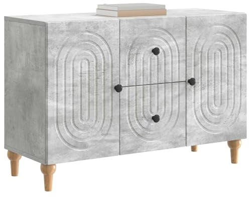 vidaXL TV-Schränk Betongrau 89 x 34,5 x 60 cm Holzwerkstoff, Wohnzimmer, moderner Sideboard, rechteckige Aufbewahrung, vielseitiger Mediamöbel, praktischer Konsole