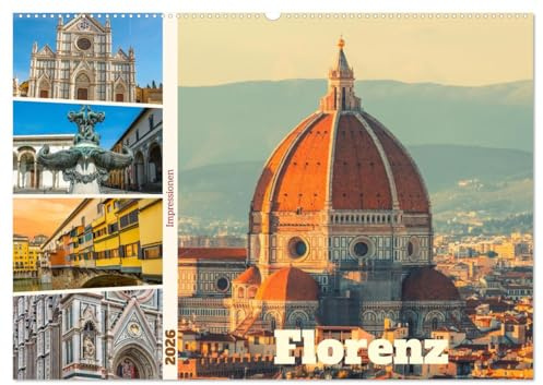 Florenz - Impressionen (Wandkalender 2026 DIN A2 quer), CALVENDO Monatskalender: Die Toskanische Hauptstadt hat eine faszinierende Geschichte und Kultur. (CALVENDO Orte)