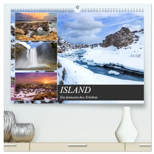 ISLAND Ein fantastisches Erlebnis (hochwertiger Premium Wandkalender 2026 DIN A2 quer), Kunstdruck in Hochglanz: Hinreißende Naturimpressionen (CALVENDO Orte)