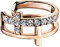 beyoutifulthings Ohr-klemme DOPPEL KREUZ PAVÉ ZIRKONIA clear Ohringe Ohr-ringe Ohr-clip Fake-Piercing Messing Roségold