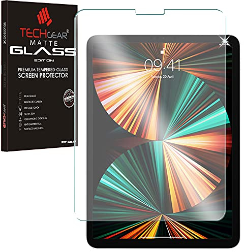 TECHGEAR Anti-Glare Screen Protector for iPad Pro 12.9 2022 2021 2020 2018, MATTE GLASS Edition Tempered Glass Screen Protector Guard Compatible with Apple iPad Pro 12.9 inch 3rd 4th 5th 6th Gen