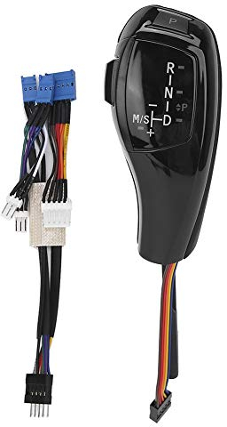 Hlyjoon LED Automatischer Schaltknauf Elektrischer LHD-Schaltknauf Automatische Schaltmodifikationssätze passend für E46 E60 E61 Refit für F30(Schwarz)