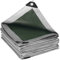 WOLTU Bâche de Protection Exterieur,180g/m² PE Bâche Imperméable avec Oeillets,et Résistante Revêtue Deux côtés en Aluminium Couverture Étanche pour Couvrir Bois,Camion,Piscine,3x4m Gris-Vert