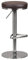 Barhocker WL1.612 Braun Edelstahl höhenverstellbare Sitzhöhe 57-82 cm | Barstuhl Modern 360° Drehbar | Tresenhocker mit Standfuß | Design Bistrohocker Hoch | Tresenstuhl-Sitz Gepolstert