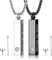 CASSIECA 2 Pcs Ashes Jewelry Urn Necklace for Ashes Men Women Black Silver Stainless Steel Bar Pendant Necklace Memorial Jewelry for Lost Love with Engraved Saying with Me Always