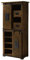 MASSIVMOEBEL24.DE | Railway Schrank aus Massivholz #417 | aus Mangoholz - braun geölt | 80x45x175 cm | 14 Fächer + 2 Schubladen + 2 Türen | Aufbewahrungsschrank Flurschrank