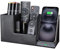 LADSTAG Stiftehalter Schreibtisch Organizer mit Induktive Ladestation, Leder Büro Organizer Schreibtisch 10W Kabelloses Ladegerät für iPhone 16 15 14 13 12 Pro Max Samsung Galaxy S24/S23/S22/S21/S20