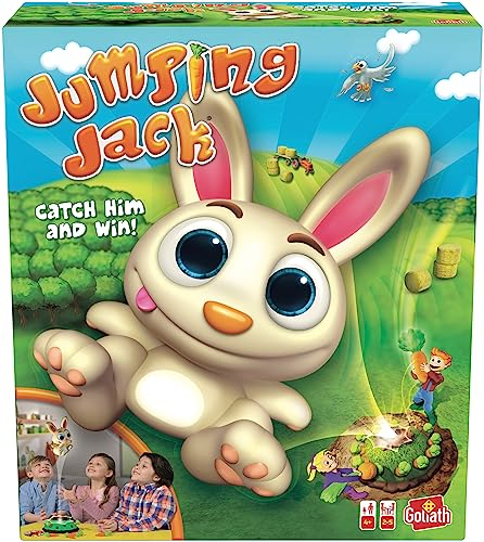 Goliath Jumping Jack, Jeu de Société avec des Lapins à Partir de 4 Ans, Jeux de Société pour 2 à 5 Joueurs, Version Allemande, Bleu
