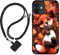 Sunrive Hülle Kompatibel mit iPhone 12 mini Case,matt Handyhülle Schutzhülle Etui Karikatur Muster TPU Backcover (Ahornblattfuchs) +1x Universale Handykette MEHRWEG