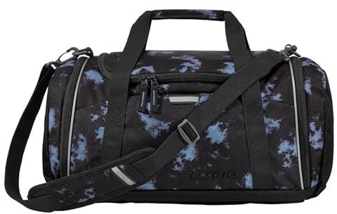 coocazoo Sporttasche „Midnight Dust”, schwarz-blau, Hauptfach, Nasswäschefach, Seitentasche, Reflektoren, 20 Liter, ab der 3. Klasse