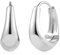 ALEXCRAFT Dicke Eckige Creolen Ohrringe Silber 925 Klein Damen Geschenk für Frauen Freundin Mama Mädchen