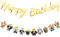 Andibro Hund Happy Birthday Banner Set, 10 Katzengesichter Dekoration Mit Geburtstagsgirlande Bunte Kätzchen Party Wimpelkette Kronen Dekor Für Katzen Motto Geburtstagsparty Zubehör(Hund)