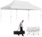 COSTWAY Gazebo Pieghevole da Giardino 3 x 6m, Gazebo Pop-up con Borsa da Trasporto, Regolabile in Altezza, per Feste, Barbecue, Giardino e Spiaggia (Bianco)