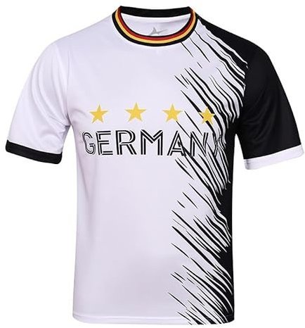 Bolognifi Men's Football Jersey Europe/America Cup Soccer T-shirt Sweatshirt Fans Footy Half Sleeves(Germany,L)