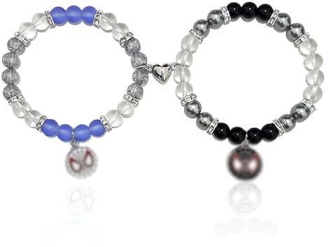 SIRLOMU 2-teiliges Set für Paare, passendes Armband für die beste Freundin, Spinne, magnetisches Paar-Armband, Valentinstag, Modeschmuck, Geschenk