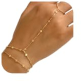 Yowivon Gold Ring Hand Chain Bracelet for Women, 14K Real Gold Plated Dainty Stackable Link Chain Bracelets, Adjustable Hypoallergenic Trendy Jewelry Gift