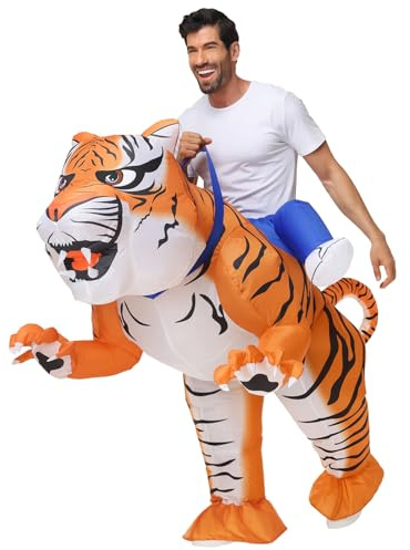 Spinosaurus Costume de tigre gonflable pour adulte - Costume de Noël gonflable pour Halloween - Costume d'animal gonflable pour femme et homme