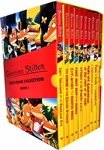 Geronimo Stilton: 10 Book Collection (Series 1) Box Set (The Curse of the Cheese Pyramid, Four Mice Deep in the ... Whiskers, Fangs and Feasts in Transratania)