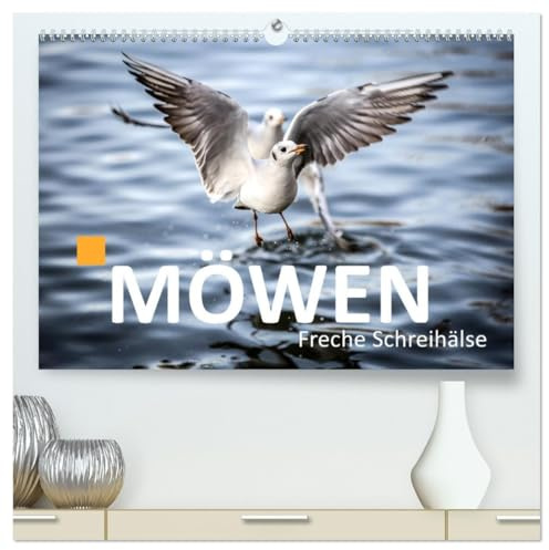 MÖWEN Freche Schreihälse (hochwertiger Premium Wandkalender 2026 DIN A2 quer), Kunstdruck in Hochglanz: Möwen zu fotografieren ist immer wieder faszinierend (CALVENDO Natur)