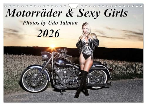 Motorräder & Sexy Girls (Wandkalender 2026 DIN A4 quer), CALVENDO Monatskalender: Stilvoll gestaltete Bilder mit schweren Maschinen und heiße Girls (CALVENDO Erotik)