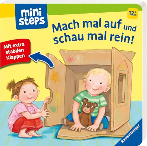 ministeps: Mach mal auf und schau mal rein! Mit extrastabilen Klappen: Babybuch ab 1 Jahr, Spielbuch, Pappbilderbuch: Mit extrastabilen Klappen. Ab 12 Monaten