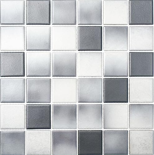 Mosaik Fliese Keramik grau für BODEN WAND BAD WC DUSCHE KÜCHE FLIESENSPIEGEL THEKENVERKLEIDUNG BADEWANNENVERKLEIDUNG Mosaikmatte Mosaikplatte