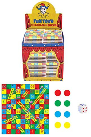HENBRANDT Paper Sheet Mini Snakes And Ladders Game 8cm / 3Inch x 6.5cm / 2.5Inch