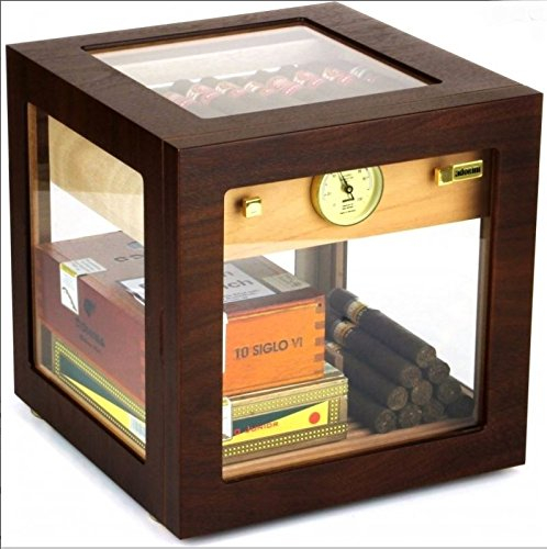 Lifestyle-Ambiente Adorini Humidor Cube Deluxe Walnuss inkl Tastingbogen