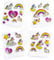 cama24com Einhorn Gel-Sticker Aufkleber 28 Stück Kindergeburtstag Mottoparty Mitgebsel mit Palandi® Sticker