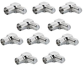 Adaptateur coudé 5 x mâle et 5 x Femelle F Femelle coaxial antenne 9,5 mm Sat IEC
