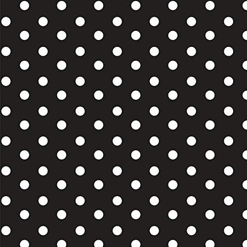 babrause® Baumwollstoff Punkte Schwarz Webware Meterware Popeline OEKOTEX 150cm breit - Ab 0,5 Meter