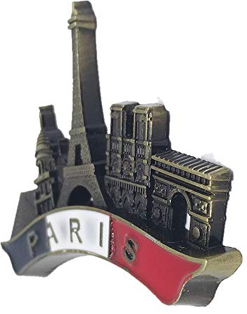 3D-Kühlschrankmagnet aus Metall, Motiv: Paris Frankreich, Heim- und Küchendekoration, Magnetaufkleber, Paris, Frankreich, Kühlschrankmagnet, Reise-Souvenir, Geschenk
